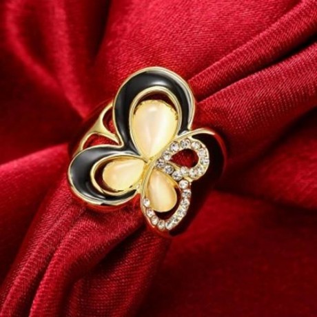 R771-A NICKLE FREE ANTIALLERGIC NEW FASHION JEWELRY 18K GOLD PLATED RING (GOLDEN)