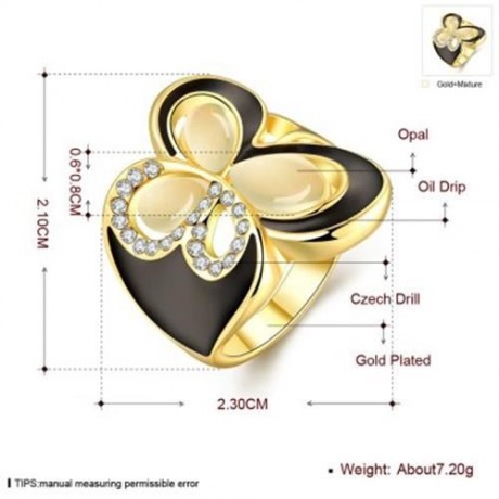 R771-A NICKLE FREE ANTIALLERGIC NEW FASHION JEWELRY 18K GOLD PLATED RING (GOLDEN)