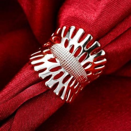 R789-C NICKLE FREE ANTIALLERGIC NEW FASHION JEWELRY 18K GOLD PLATED RING (SILVER)