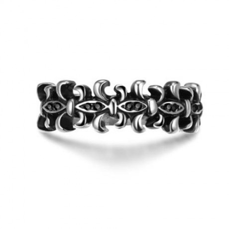 R075 STYLISH VARIOUS STYLES 316L STAINLESS STEEL PUNK RING (SILVER GRAY)