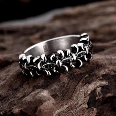 R075 STYLISH VARIOUS STYLES 316L STAINLESS STEEL PUNK RING (SILVER GRAY)