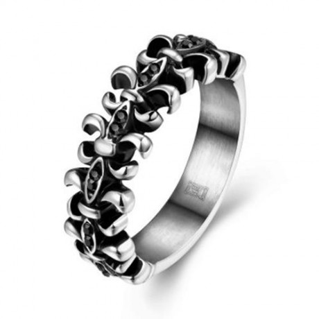 R075 STYLISH VARIOUS STYLES 316L STAINLESS STEEL PUNK RING (SILVER GRAY)