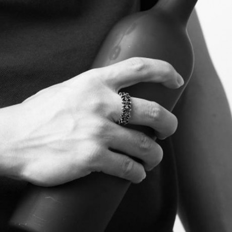 R075 STYLISH VARIOUS STYLES 316L STAINLESS STEEL PUNK RING (SILVER GRAY)