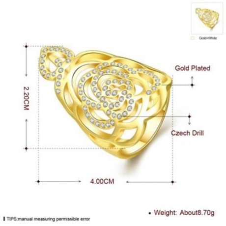 R749 - A NEW FASHION JEWELRY 18K GOLD PLATED RING (GOLDEN)