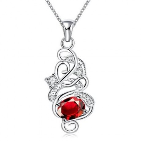 S129-B POPULAR 925 SILVER PLATED EARRINGS RING NECKLACE ANKLET JEWELRY SETS (SILVER)