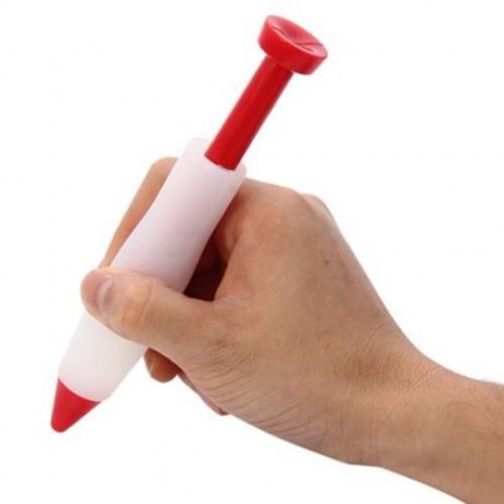 SILICONE PLATE PASTRY DECORATING SYRINGE PAINT BAKEWARE PEN FOR CAKE COOKIE CREAM CHOCOLAT