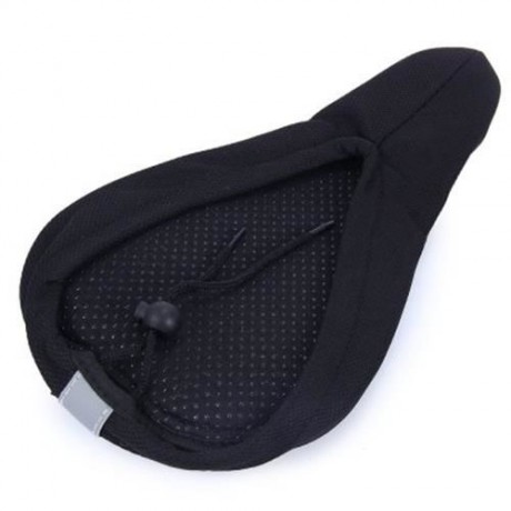 BIKE SEAT COVER 3D MEMORY SPONGE SADDLE ANTI-SLIP AIR-PERMEABLE PAD WITH REFLECTIVE STRIPE