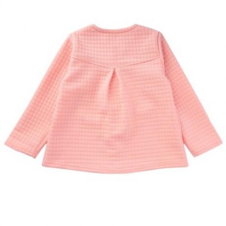 HAN EDITION LONG SLEEVE COTTON SINGLE BREASTED FLOWER DECORATED BABY GIRLS TWINSET (RED)