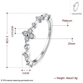 R009-B GOLD PLATED KOREAN STYLE NEW DESIGN FINGER RING FOR LADY (SILVER)