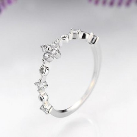 R009-B GOLD PLATED KOREAN STYLE NEW DESIGN FINGER RING FOR LADY (SILVER)