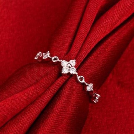 R009-B GOLD PLATED KOREAN STYLE NEW DESIGN FINGER RING FOR LADY (SILVER)