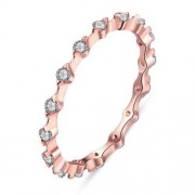 R010-A GOLD PLATED KOREAN STYLE NEW DESIGN FINGER RING FOR LADY (ROSE GOLD)