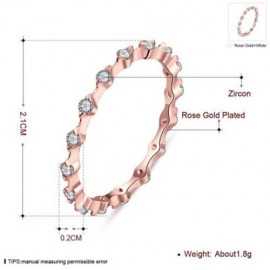 R010-A GOLD PLATED KOREAN STYLE NEW DESIGN FINGER RING FOR LADY (ROSE GOLD)