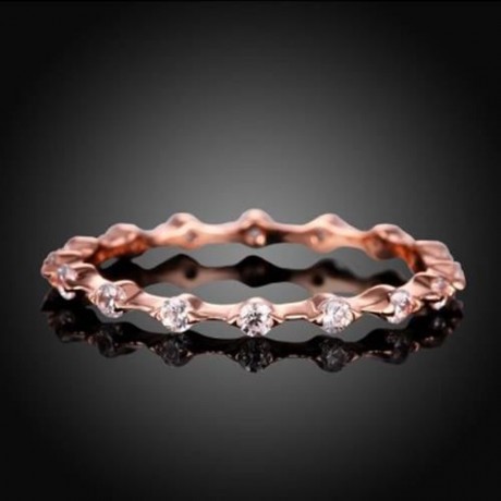 R010-A GOLD PLATED KOREAN STYLE NEW DESIGN FINGER RING FOR LADY (ROSE GOLD)