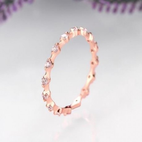 R010-A GOLD PLATED KOREAN STYLE NEW DESIGN FINGER RING FOR LADY (ROSE GOLD)