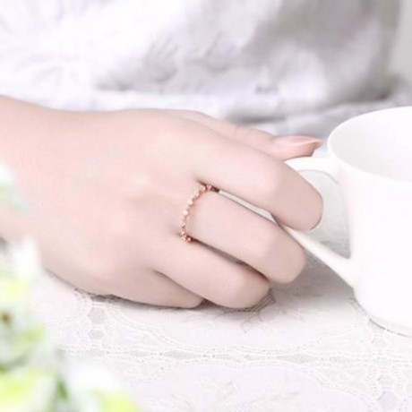 R010-A GOLD PLATED KOREAN STYLE NEW DESIGN FINGER RING FOR LADY (ROSE GOLD)