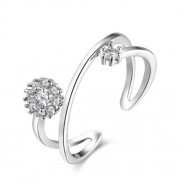 R002-B GOLD PLATED KOREAN STYLE NEW DESIGN FINGER RING FOR LADY (SILVER)