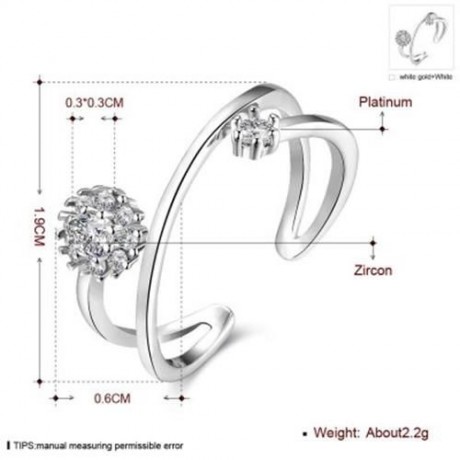 R002-B GOLD PLATED KOREAN STYLE NEW DESIGN FINGER RING FOR LADY (SILVER)