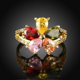 R388 - A FASHION JEWELRY ZIRCON RING (GOLDEN)