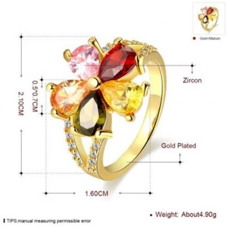 R388 - A FASHION JEWELRY ZIRCON RING (GOLDEN)