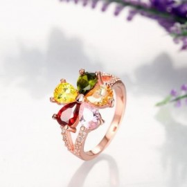R388 - B FASHION JEWELRY ZIRCON RING (ROSE GOLD)