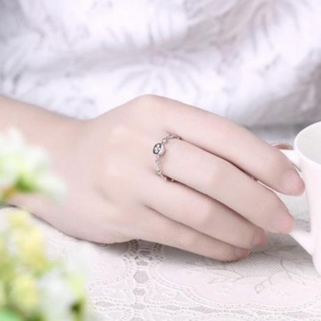 R001-B GOLD PLATED KOREAN STYLE NEW DESIGN FINGER RING FOR LADY (SILVER)
