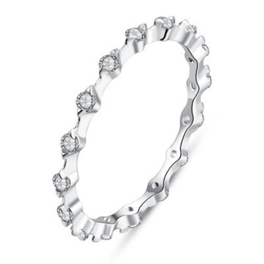 R010-B GOLD PLATED KOREAN STYLE NEW DESIGN FINGER RING FOR LADY (SILVER)