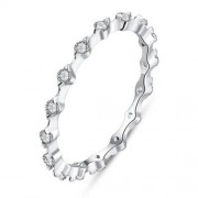 R010-B GOLD PLATED KOREAN STYLE NEW DESIGN FINGER RING FOR LADY (SILVER)