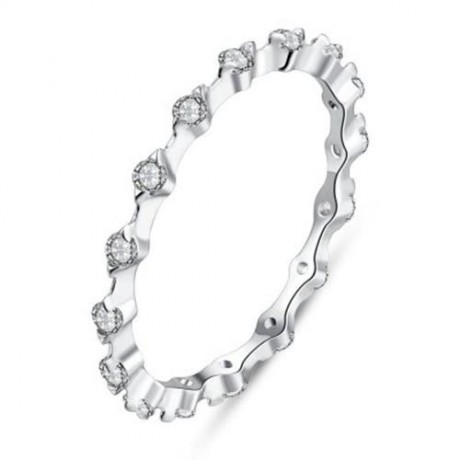 R010-B GOLD PLATED KOREAN STYLE NEW DESIGN FINGER RING FOR LADY (SILVER)