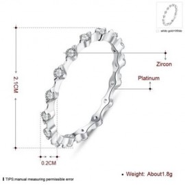 R010-B GOLD PLATED KOREAN STYLE NEW DESIGN FINGER RING FOR LADY (SILVER)