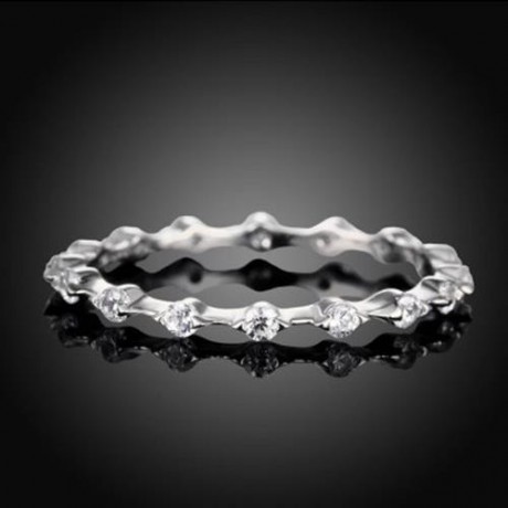 R010-B GOLD PLATED KOREAN STYLE NEW DESIGN FINGER RING FOR LADY (SILVER)