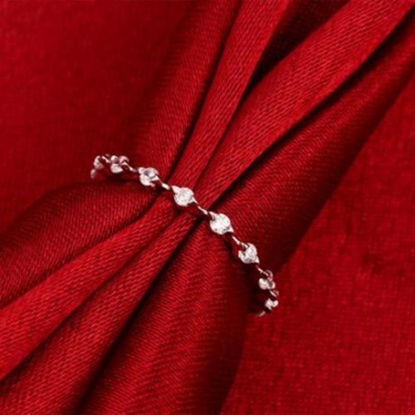 R010-B GOLD PLATED KOREAN STYLE NEW DESIGN FINGER RING FOR LADY (SILVER)