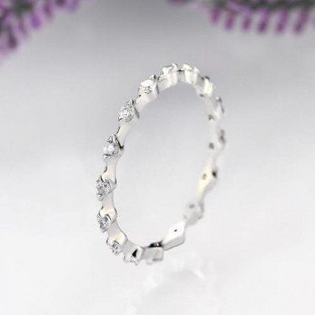 R010-B GOLD PLATED KOREAN STYLE NEW DESIGN FINGER RING FOR LADY (SILVER)