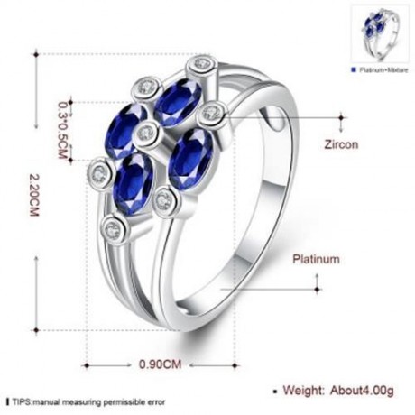R414 - A FASHION JEWELRY ZIRCON RING (SILVER)