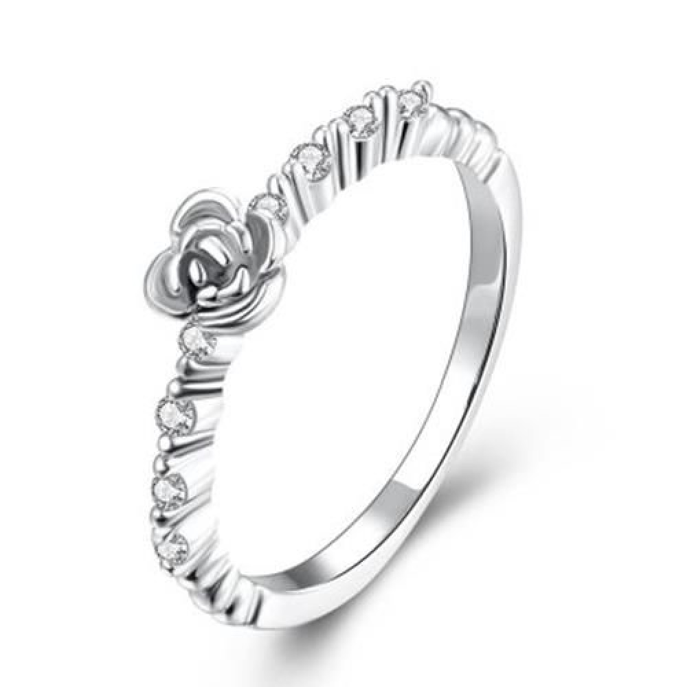 R014-B GOLD PLATED KOREAN STYLE NEW DESIGN FINGER RING FOR LADY (SILVER)
