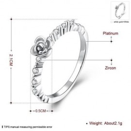 R014-B GOLD PLATED KOREAN STYLE NEW DESIGN FINGER RING FOR LADY (SILVER)