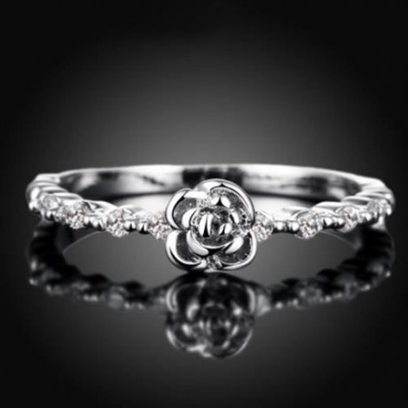 R014-B GOLD PLATED KOREAN STYLE NEW DESIGN FINGER RING FOR LADY (SILVER)
