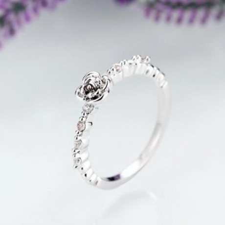 R014-B GOLD PLATED KOREAN STYLE NEW DESIGN FINGER RING FOR LADY (SILVER)