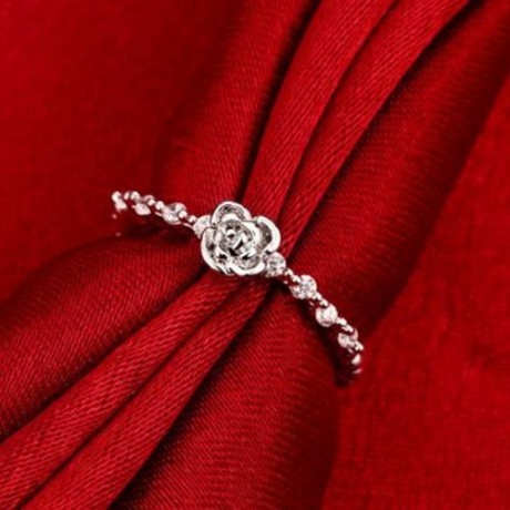 R014-B GOLD PLATED KOREAN STYLE NEW DESIGN FINGER RING FOR LADY (SILVER)