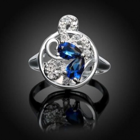 SILVER PLATED FASHION RING FOR WOMEN (SILVER)