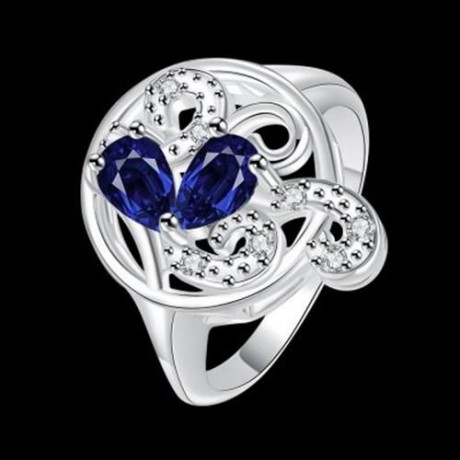 SILVER PLATED FASHION RING FOR WOMEN (SILVER)