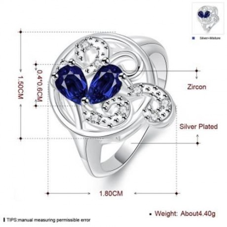 SILVER PLATED FASHION RING FOR WOMEN (SILVER)