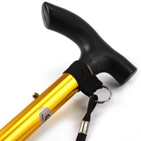 ADJUSTABLE ALUMINUM METAL WALKING STICK FOLDING COLLAPSIBLE TRAVEL CANE WITH NON-SLIP RUBB