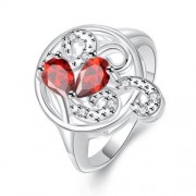 SILVER PLATED FASHION RING JEWELRY ACCESSORIES (SILVER)