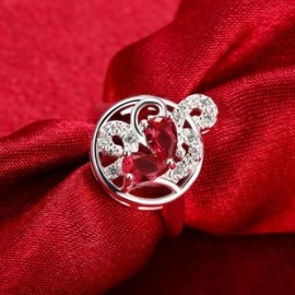 SILVER PLATED FASHION RING JEWELRY ACCESSORIES (SILVER)