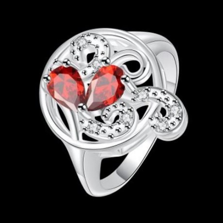SILVER PLATED FASHION RING JEWELRY ACCESSORIES (SILVER)