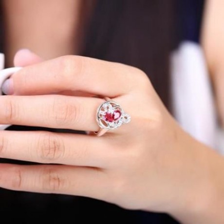 SILVER PLATED FASHION RING JEWELRY ACCESSORIES (SILVER)