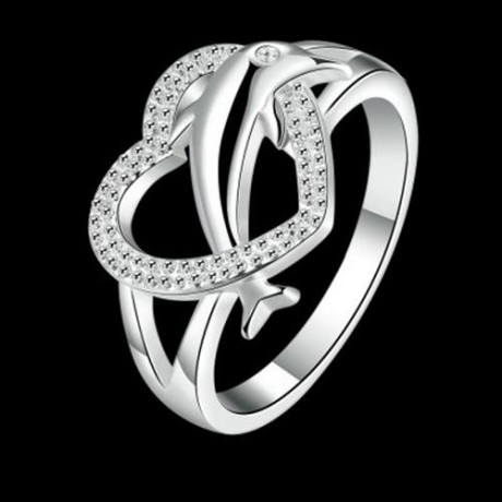 POPULAR SILVER PLATED RING FOR WOMEN (SILVER)