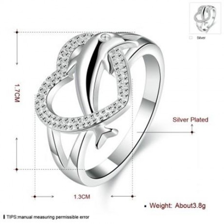 POPULAR SILVER PLATED RING FOR WOMEN (SILVER)