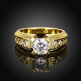 R404 - A FASHION JEWELRY ZIRCON RING (GOLDEN)
